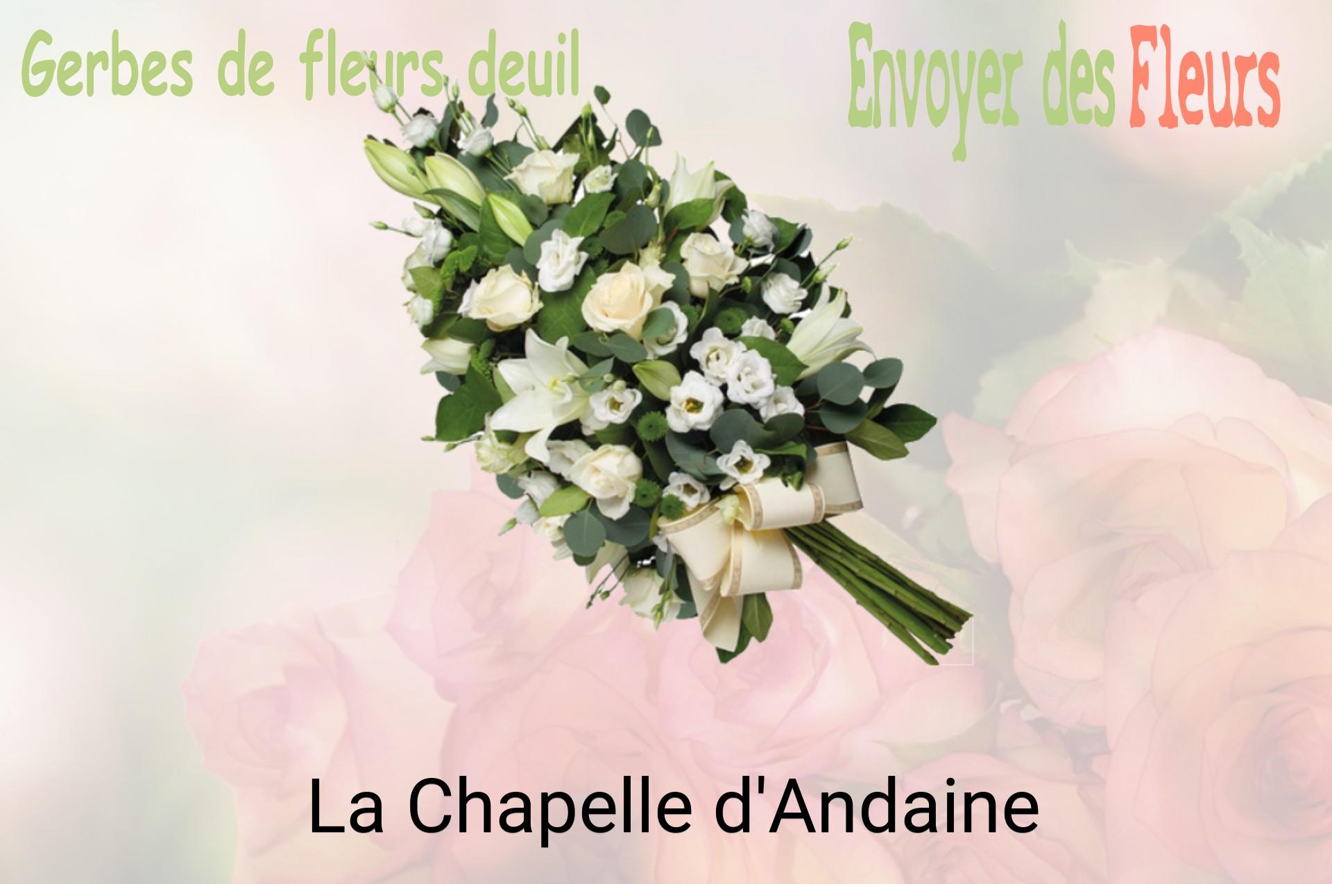 Gerbe de fleurs de deuil livrée à La Chapelle-d'Andaine
